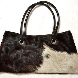 Cowhide hand bag